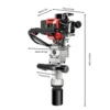 2-Stroke Gas Powered T-Pillar Drive Fence Farm Push Pile Gasoline Engine Jack Hammer Pile Driver 32.6cc 5