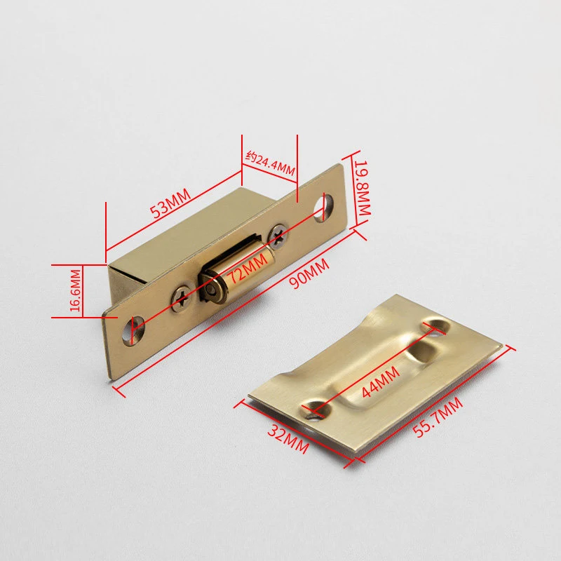 1 tk kvaliteetset mööbliriistvara peidetud kuldsed uksepeatused roostevabast terasest riivid kapikapi rullriivlukk_voghion.com