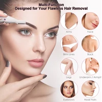 Rasoir électrique portable indolore pour femmes, épilateur pour jambes, corps, bikini, ati elles, visage, moustache, tondeuse, épilateur 2