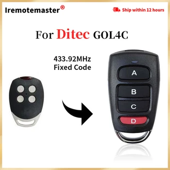 For DITEC GOL4C Gate Keychain 433MHz Garage Remote Control 433.92MHz Fixed Code Command 1