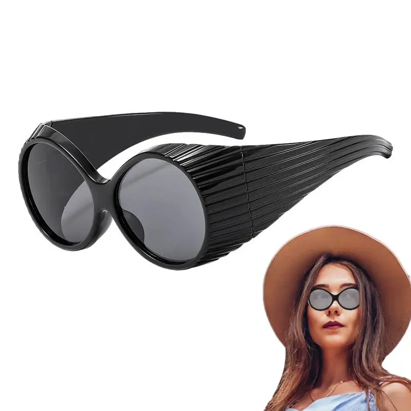 

Солнцезащитные очки Y2K в винтажном стиле для мужчин и женщин, роскошные модные большие аксессуары в стиле панк, унисекс, 1 шт.