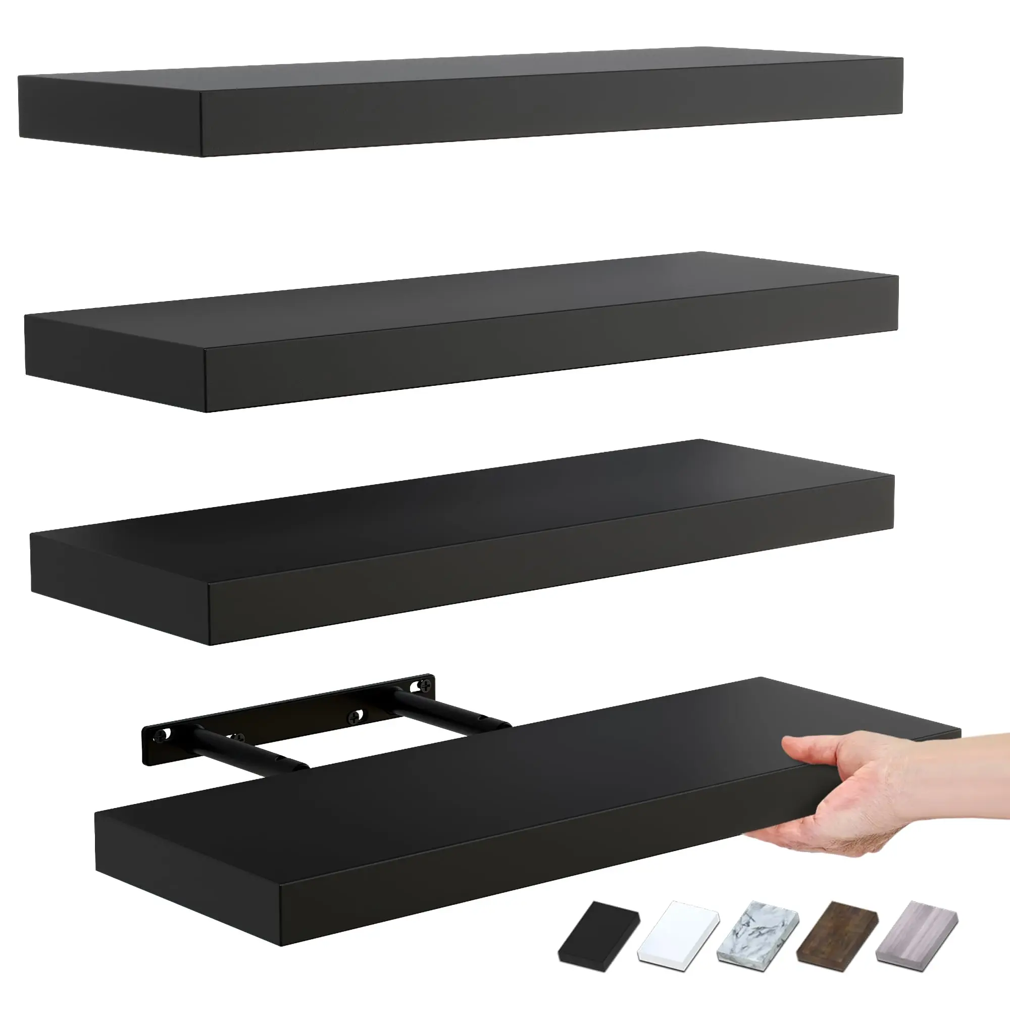 White & Black Floating Shelves 1