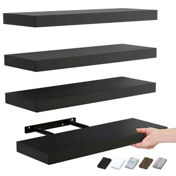 White & Black Floating Shelves 1