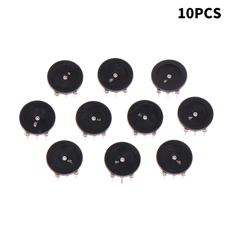 

Brand New 10PCS/Lot A103 B103 10K Duplex Dial Wheel Gear Potentiometer For Radio MP3/MP4 Volume Adjustment Switch Potentiometers
