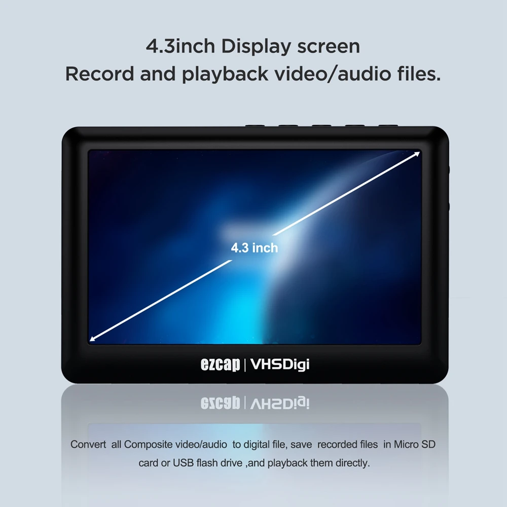 180 AV Recorder Audio Video Capture Card VHS Digitizer Video Recording Box 4.3"