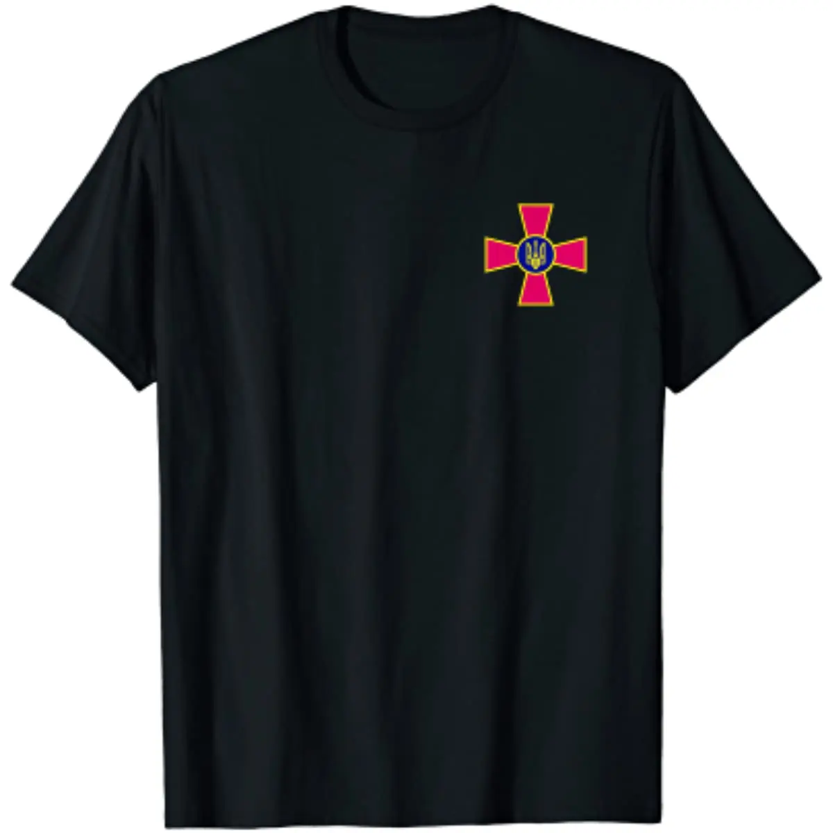 

Ukraine Armed Forces Emblem Ukrainian Army Flag Men T-Shirt Short Sleeve Casual Cotton O-Neck Summer Shirt