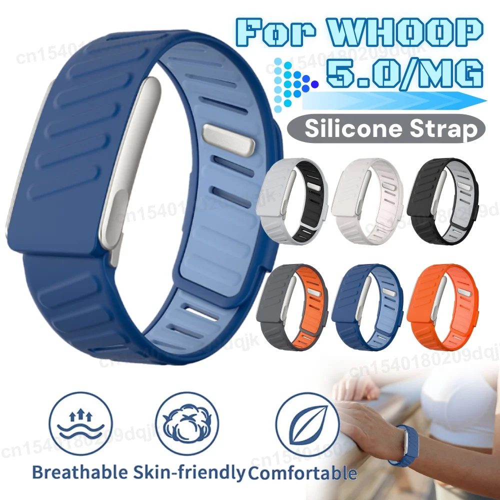 WHOOP 5.0 Ersatzarmband - Robustes Silikon Sportarmband Mit Metallrahmen