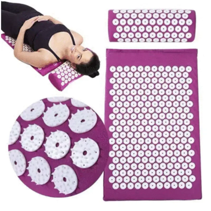 Non-Slip Massage Yoga Mat Set for Stress Relief yoga mat massage pad yoga fitness equipment