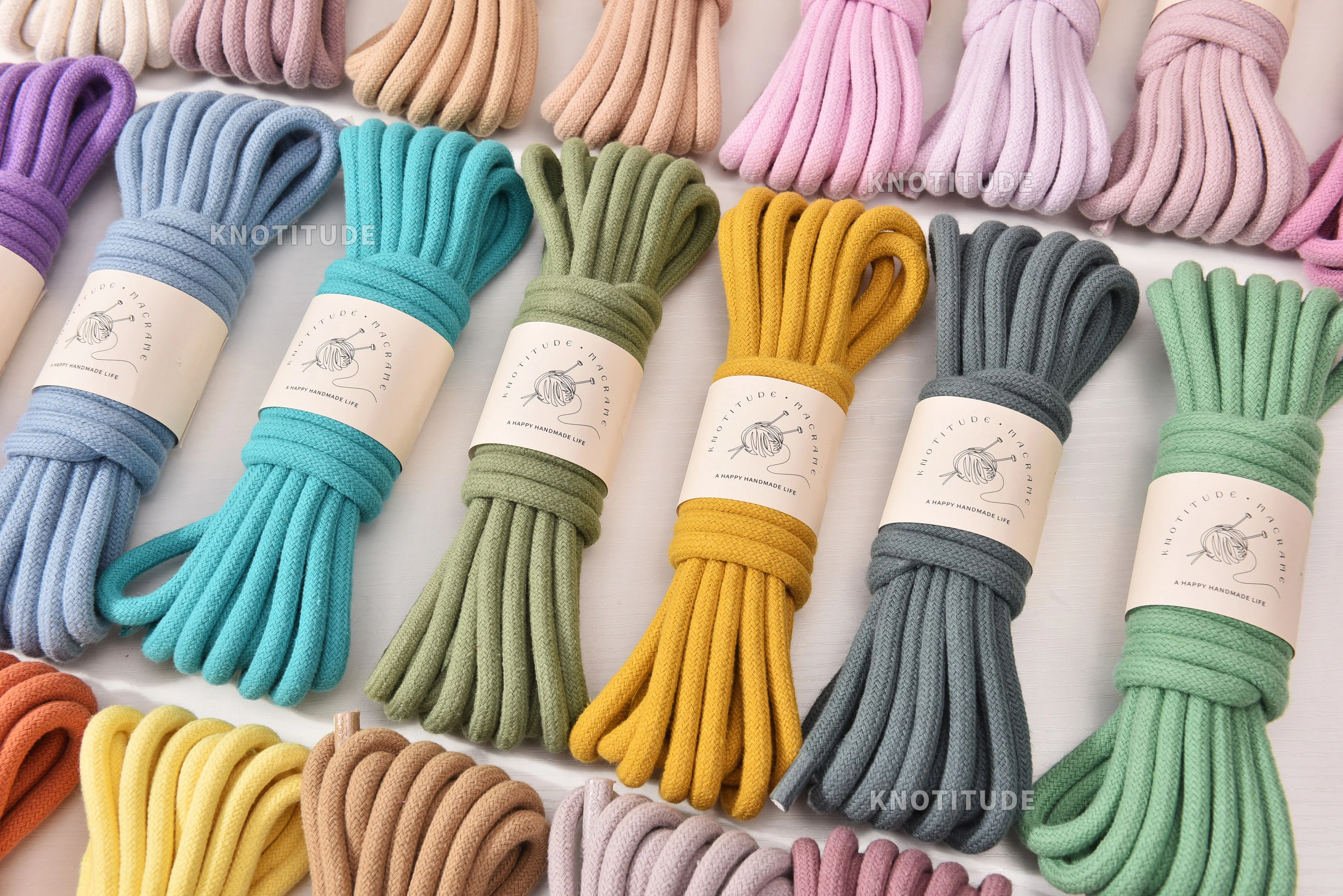 Vibrant 6mm Cotton Braid Cord - 5 Meters