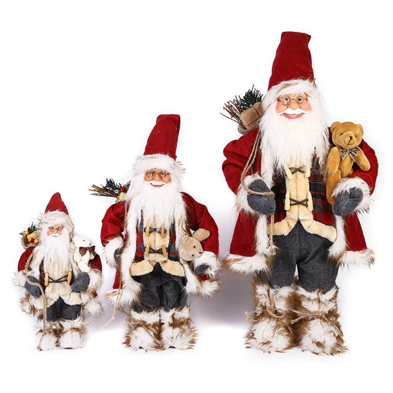 

Christmas Santa Furry for Doll Ornament 30/45/60cm for Home Window Decoration Gi