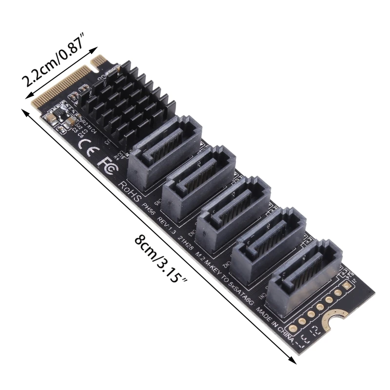 M.2(PCIe 6G SSD 어댑터 휴대용 5포트 컴퓨터 확장용