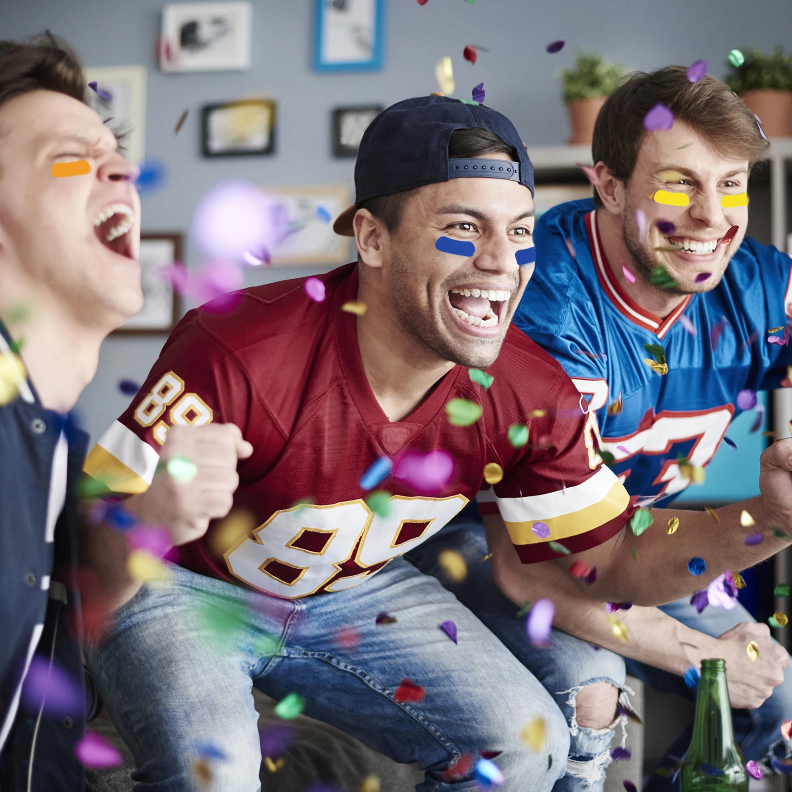 80쌍 스포츠 아이 블랙 스티커 눈 밑 블랙 스트립 풋볼 페이스 스티커 통기성 아이 블랙 스티커 (펜슬 포함)