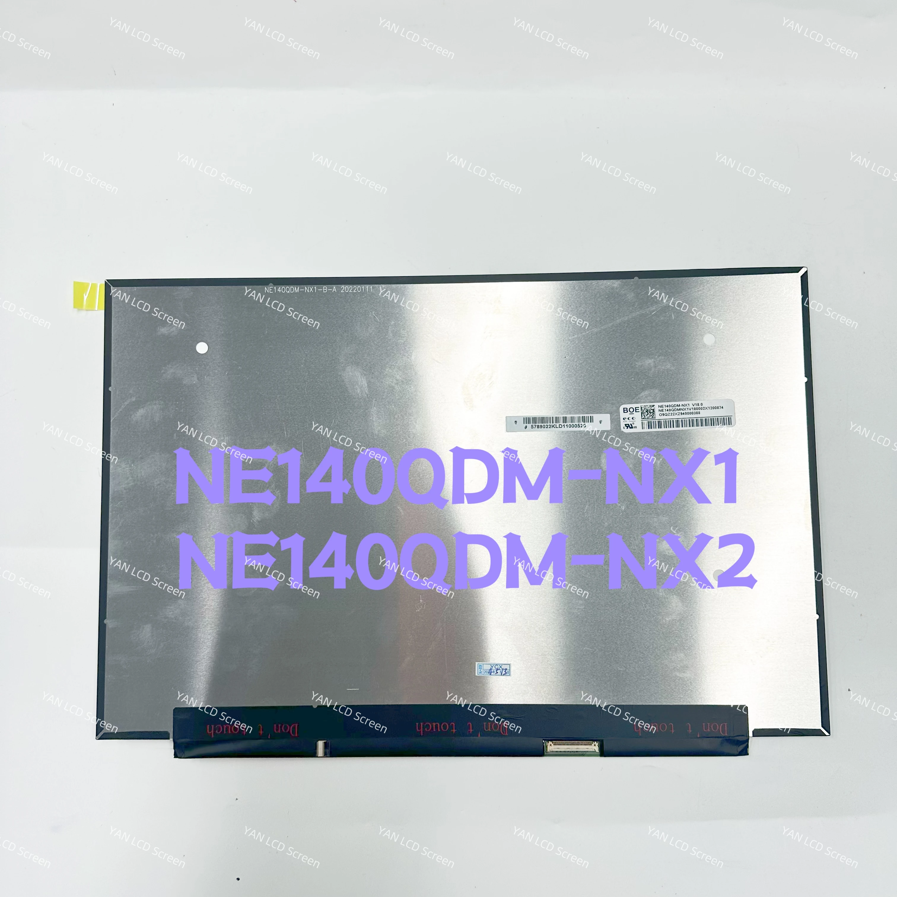 NE140QDM-NX1 또는 NE140QDM-NX2 노트북 LCD 화면, 매트릭스 14 인치, 2560x1600 16:10, 40 핀 EDP