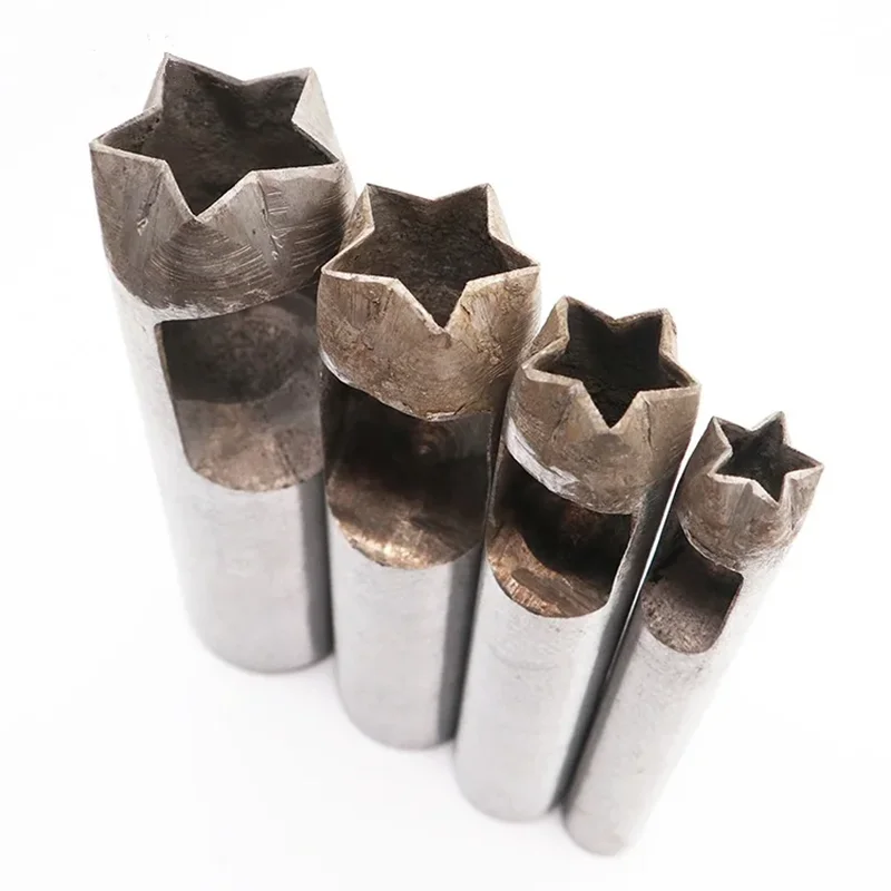 Pentagram Shape Leather Punch Five Stars Die Cutting Tools For Plastic Wood Belt Hole Punching Leather Craft DIY