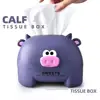 Tissue Box Removable Cover Animal Shape Large Capacity Storage Creative Cow Pig Car Tissue Box Holder Household Supplies 5