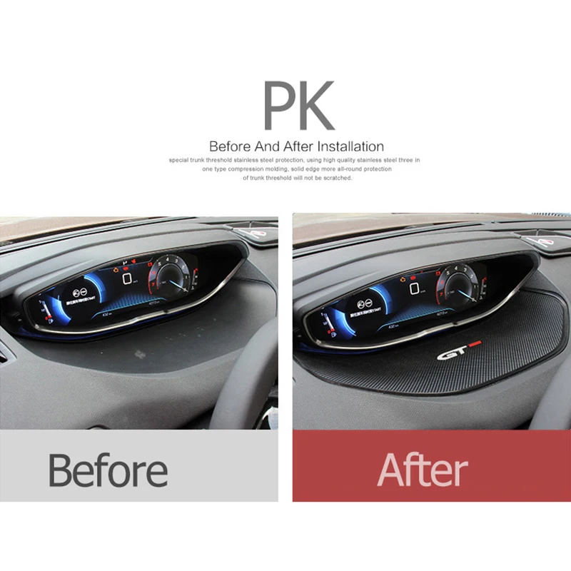 Car Dashboard Sticky Anti-Slip Pad Display Anti-Skid Meter Mats For Peugeot 3008 5008 GT car dashboard anti slip pad
