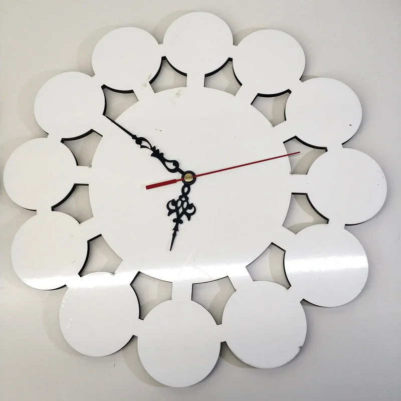 Wholesale Silent Non Ticking Sublimation Wall Clock With Round MDF Blanks  Battery Operated For DIY Silver Wall Decor From Belkin, $6.9