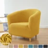 Polar Fleece Club Sofa Cover Stretch Tub Chair Slipcovers Elastic Single Seat Sofa Cover Armchair Covers Study Bar Counter Home 1