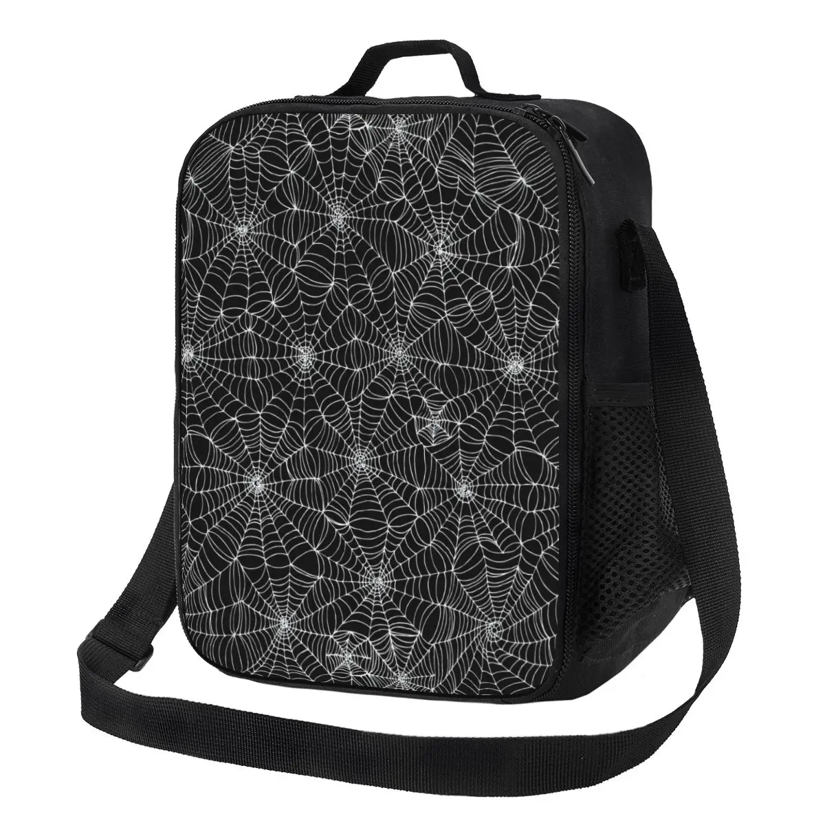 

Spider Web Pattern Portable Lunch Boxes Women Leakproof Cooler Thermal Food Insulated Lunch Bag Office Work