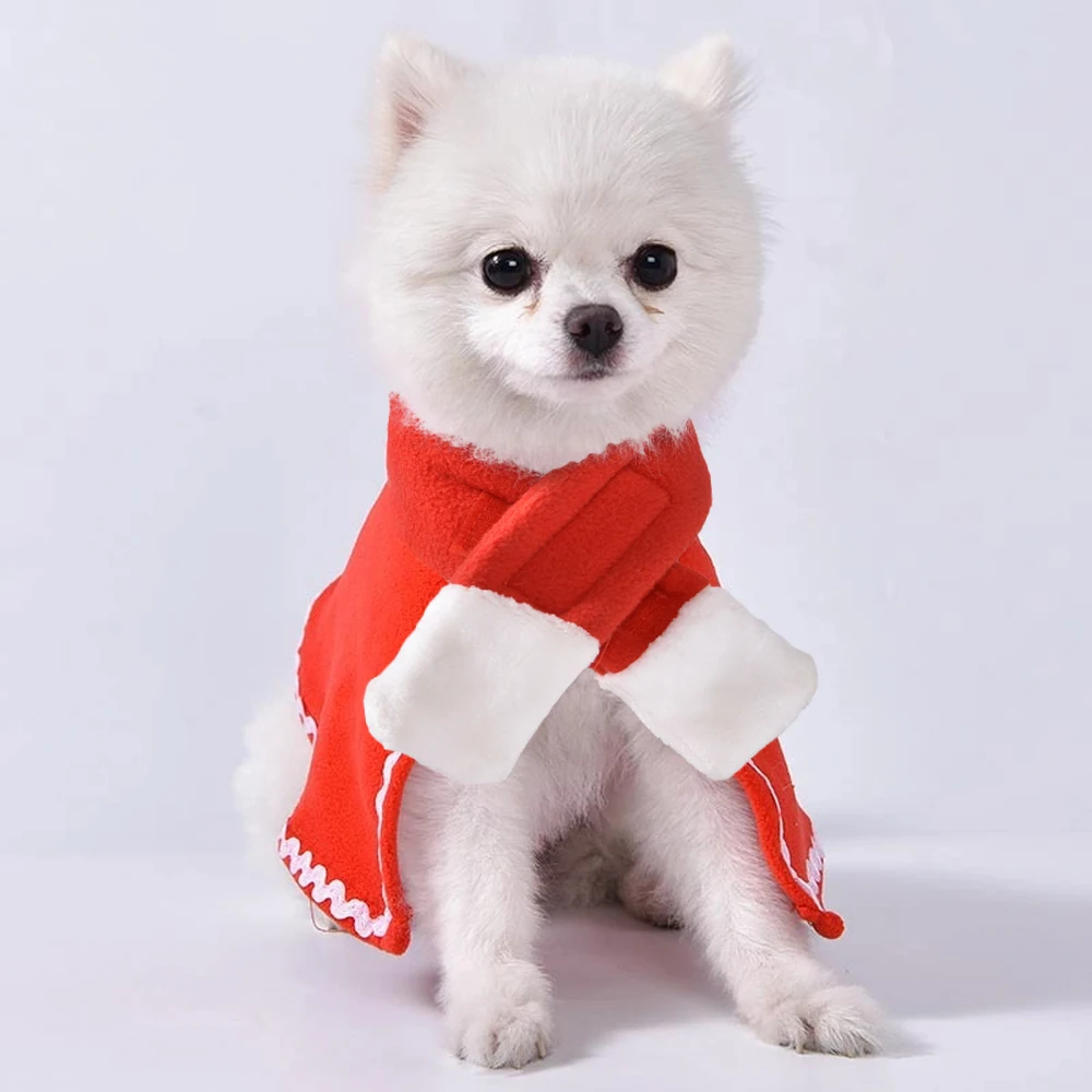 1 pc Fashion Christmas Pet Scarf/cape Autumn Winter Warm Cute Pet Clothing Accessories for Cats Dogs Christmas Cosplay Party