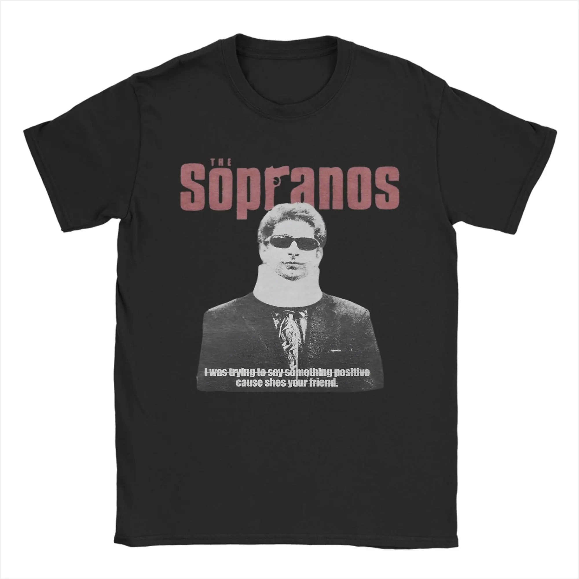 Lustige Tthe Sopranos Film T-Shirt Männer Rundhals Reine Baumwolle T Shirts Kurzarm T-shirt Plus Größe Kleidung