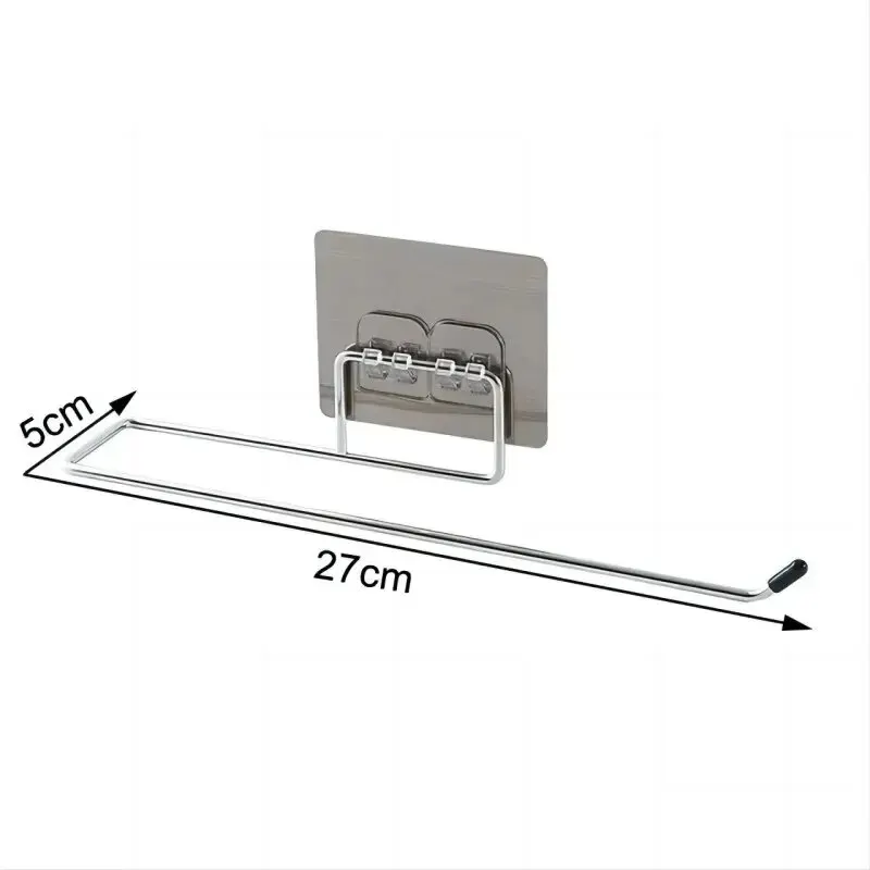 Paper Holder 1/4PCS Kitchen Towel Storage Hook Toilet Paper Holder Towel Stand Storage Rack Tissue Bathroom Organizer