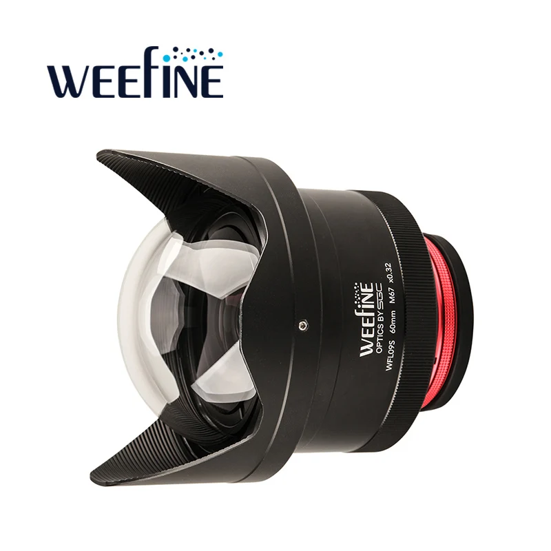 WEEFINE WFL09S 초광각 변환 렌즈 M67-60mm 수중 사진 스쿠버 다이빙 카메라 하우징 광각 렌즈