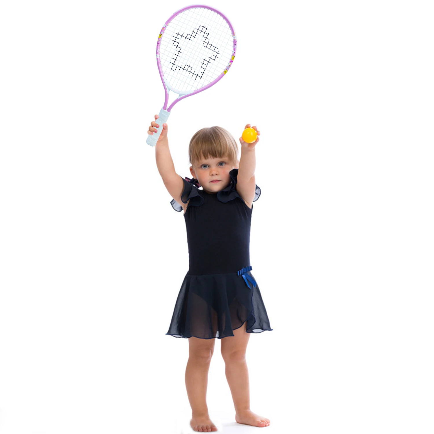 Kids Tennis Racket 17" Starter Kit for Kids Age 4 and Under with Shoulder Strap Bag Tennis Racket Set