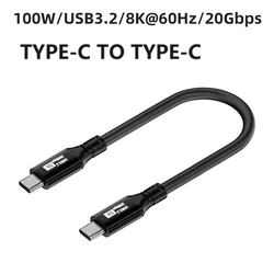 High - Speed USB - C 100W 5A PD Fast Charging Cable with Video Output - 0.5m (100W 20Gbps)