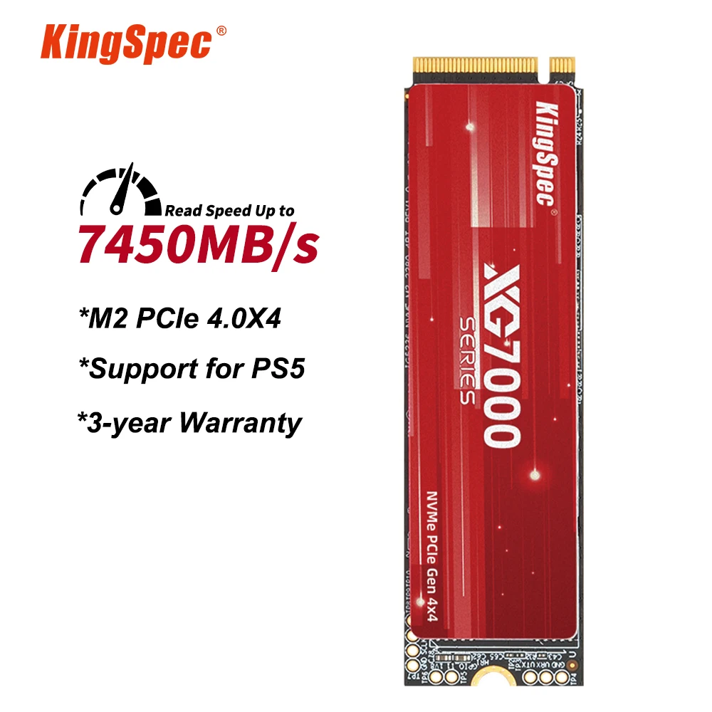 Kingspec-unidade de Estado Sólido Interna para Ps5 Ssd Unidades de Disco Rígido m2 Gen4 Nvme 1tb 2tb 4tb M.2 2280 Pcie 4.0 Hdd Disco Rígido - Imagem 3