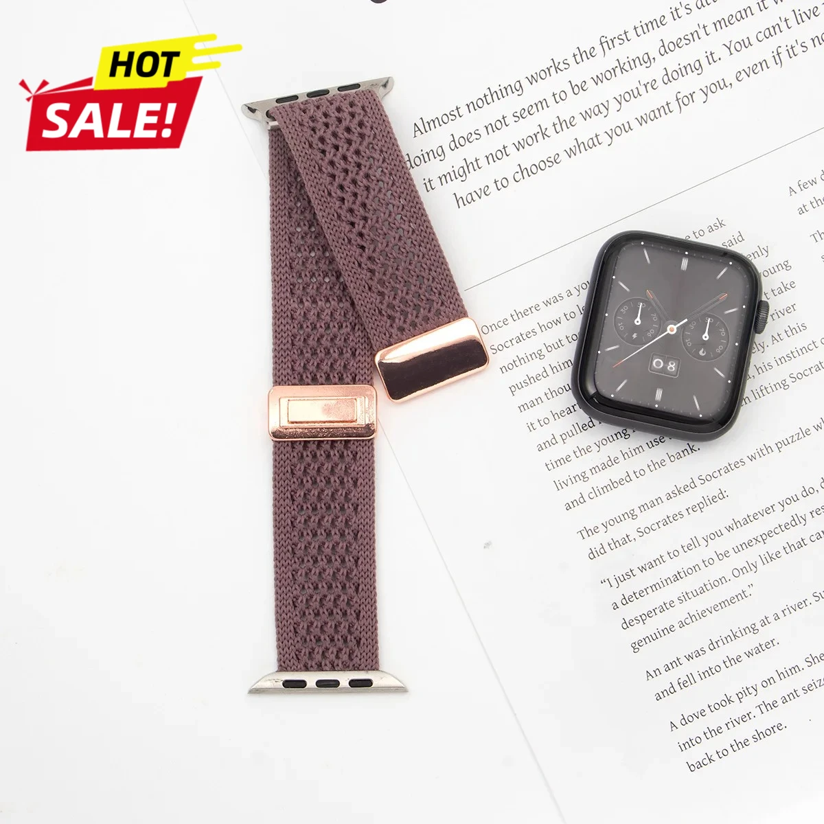 Breathable Braided Nylon Magnetic Watch Strap