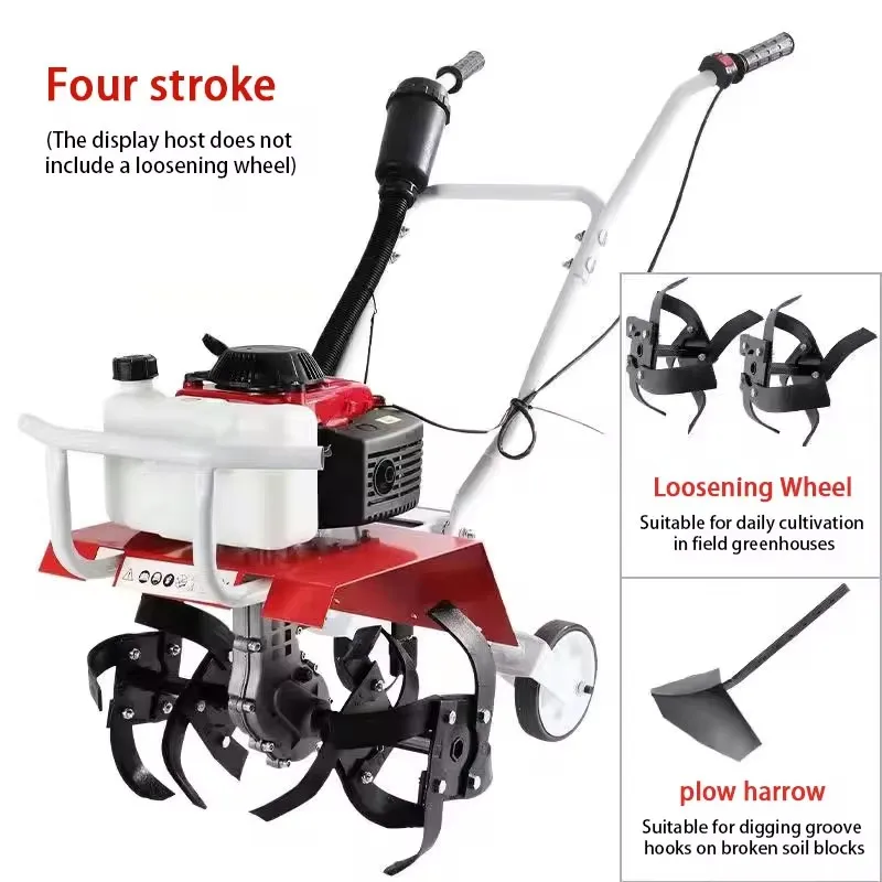 Gasoline Rotary Tiller Small Gasoline Micro Cultivator Gasoline Multi-function Minitype Rotary Tiller Machinery Agricultural Garden Tools gasoline rotary tiller
