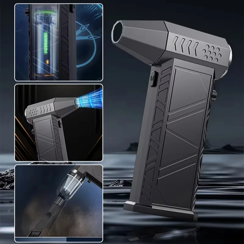 New Wireless 390000RPM Violent Turbofan Vacuum Cleaner Powerful Air Blower Type-C Charging Brushless Turbo Jet Blower For Car