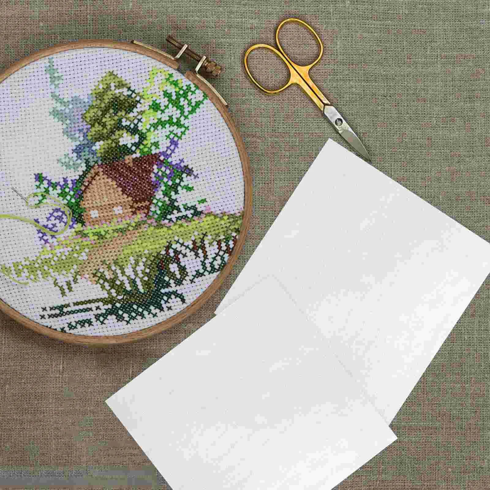 

12 Sheets Embroidery Cloths Embroidery Fabric Cross Stitch Fabric Embroidery Fabric Squares