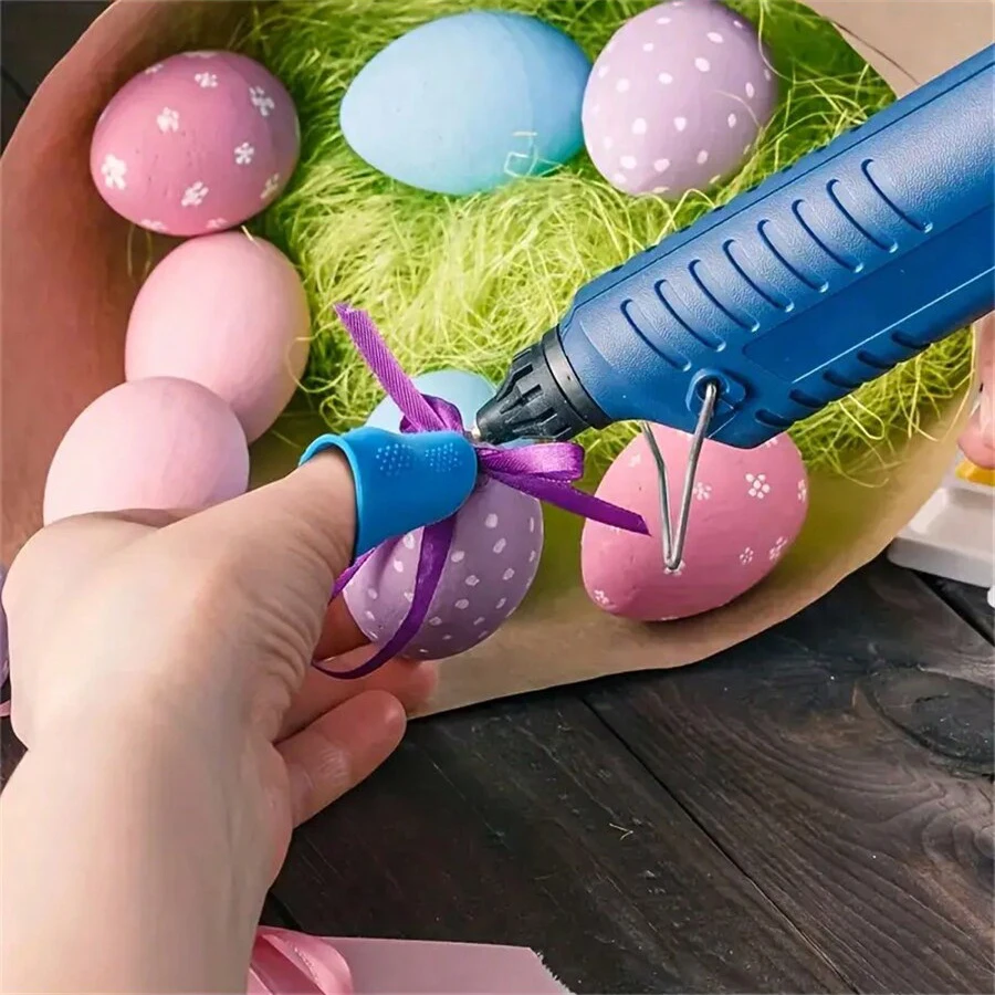 Silicone Hot Glue Gun Finger Covers Anti-cut Heat Resistant Finger Sleeves Cooking Kitchen Tools 12Pcs finger protector,finger guard