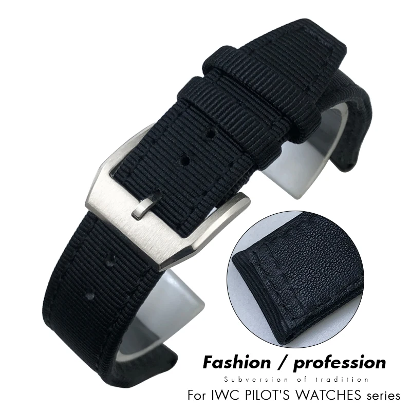 New Stylish Leather 24 mm Wristwatch Band IW391002_K0021716