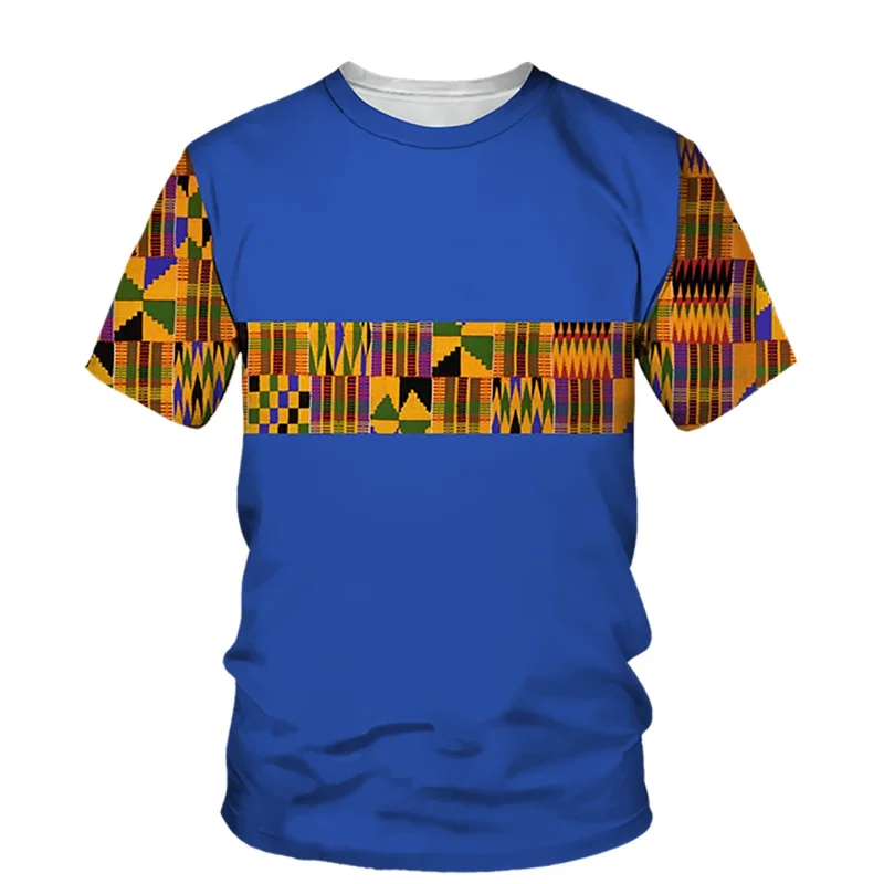 African Print Short Sleeve T Shirt