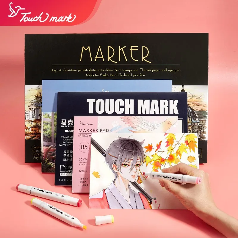 Touchmark Special Drawing Book Thickened A4 Anime Handdrawn Book A3/B5  300g Mark Paper Book Comic Paper Sketchbook