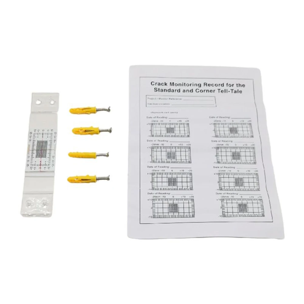 

Crack Monitor Portable Concrete Crack Gauge Measurement Grid Crack Monitoring Record Standard Tell-Tale Crack Monitor