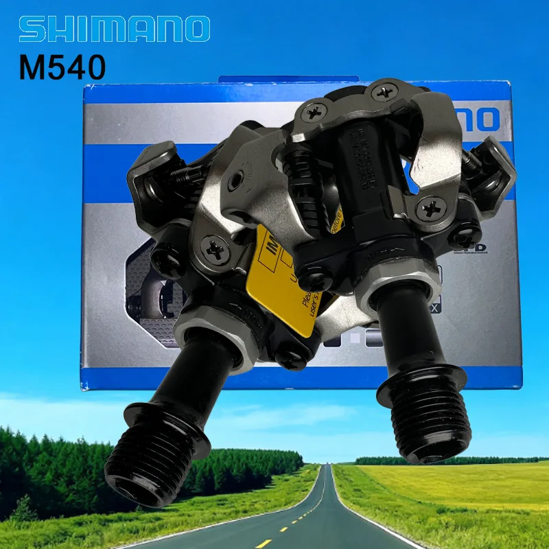 시마노 PD M540 클립리스 SPD 페달 MTB 자전거 레이싱 산악 자전거  자전거 액세서리