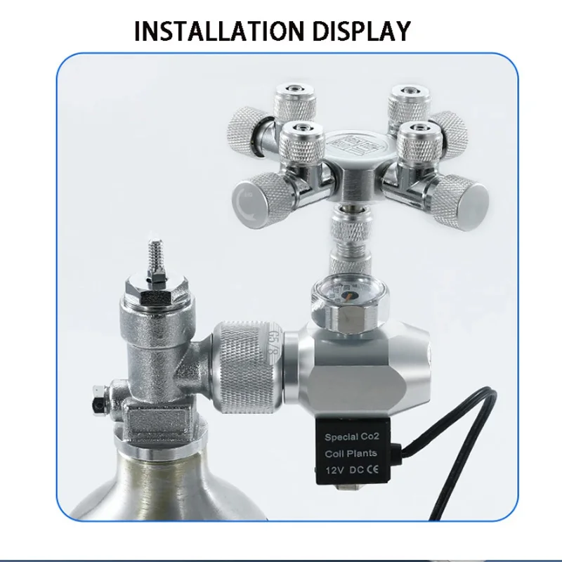 Aquarium CO2-Verteiler CO2-Regler Mehrkanal-Verteilungsventil aus Aluminiumlegierung CO2-Mehrkanalventil 2/3/4/6 Optional – Detail 10