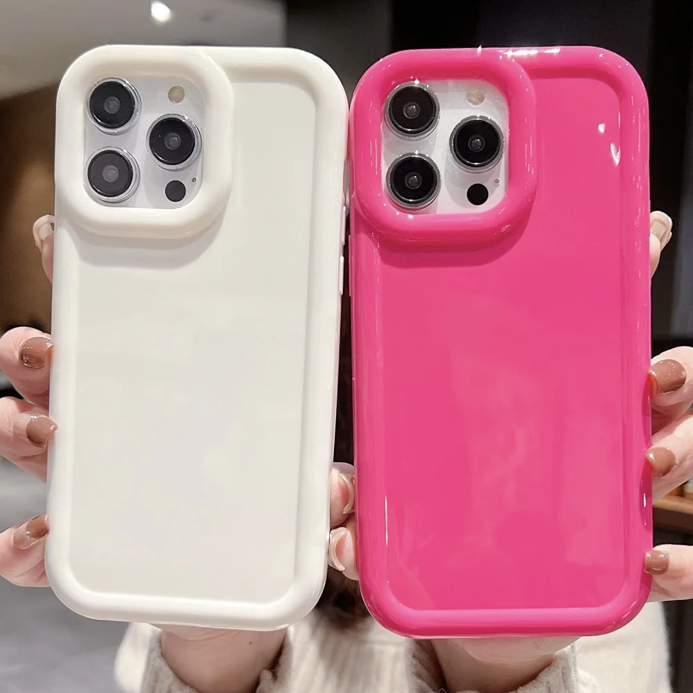 Silicone Case for iPhone SE and iPhone 8 and iPhone 7 - Hot Pink