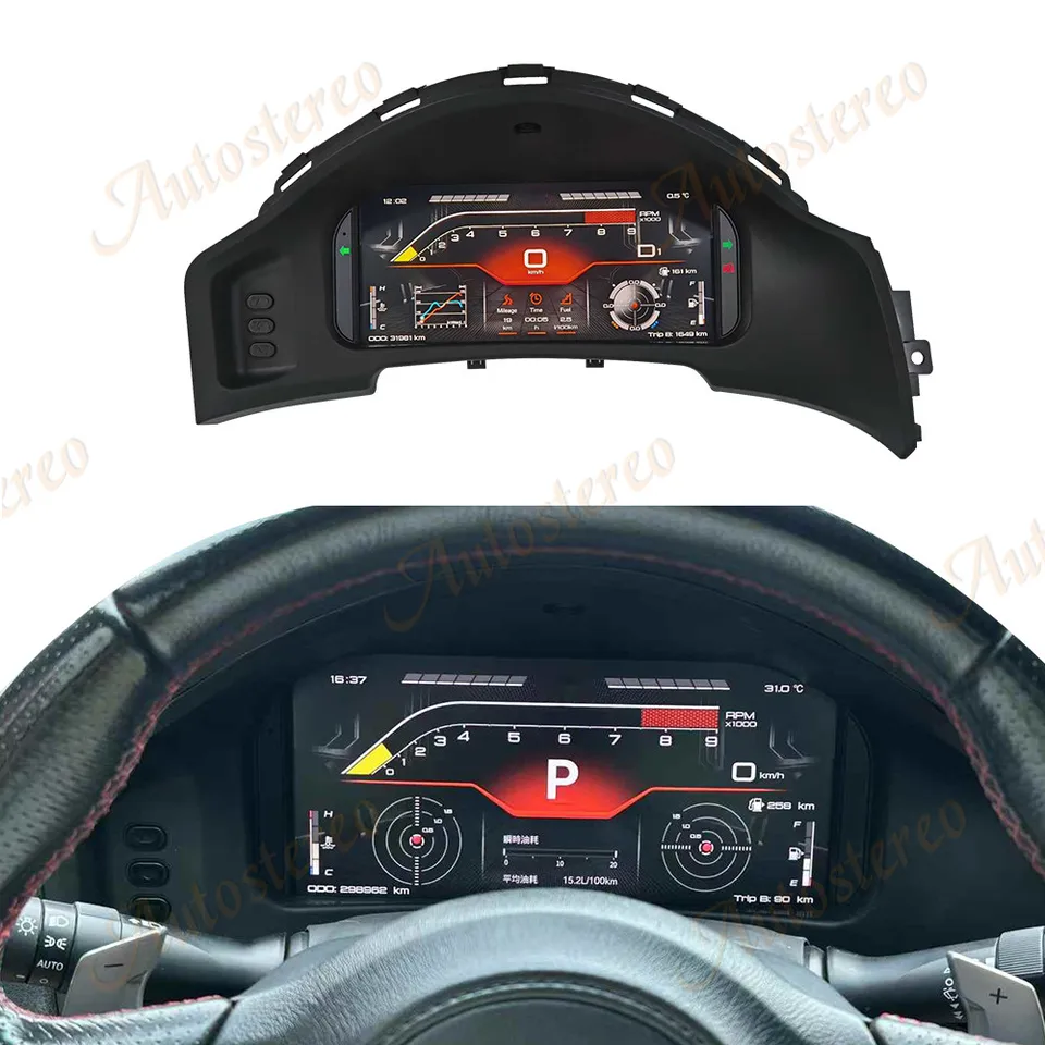 86 BRZ ハンドルデジタル表示付き 12.3インチLCDデジタルクラスター、スバルBRZ/トヨタ86（2013-2019）用