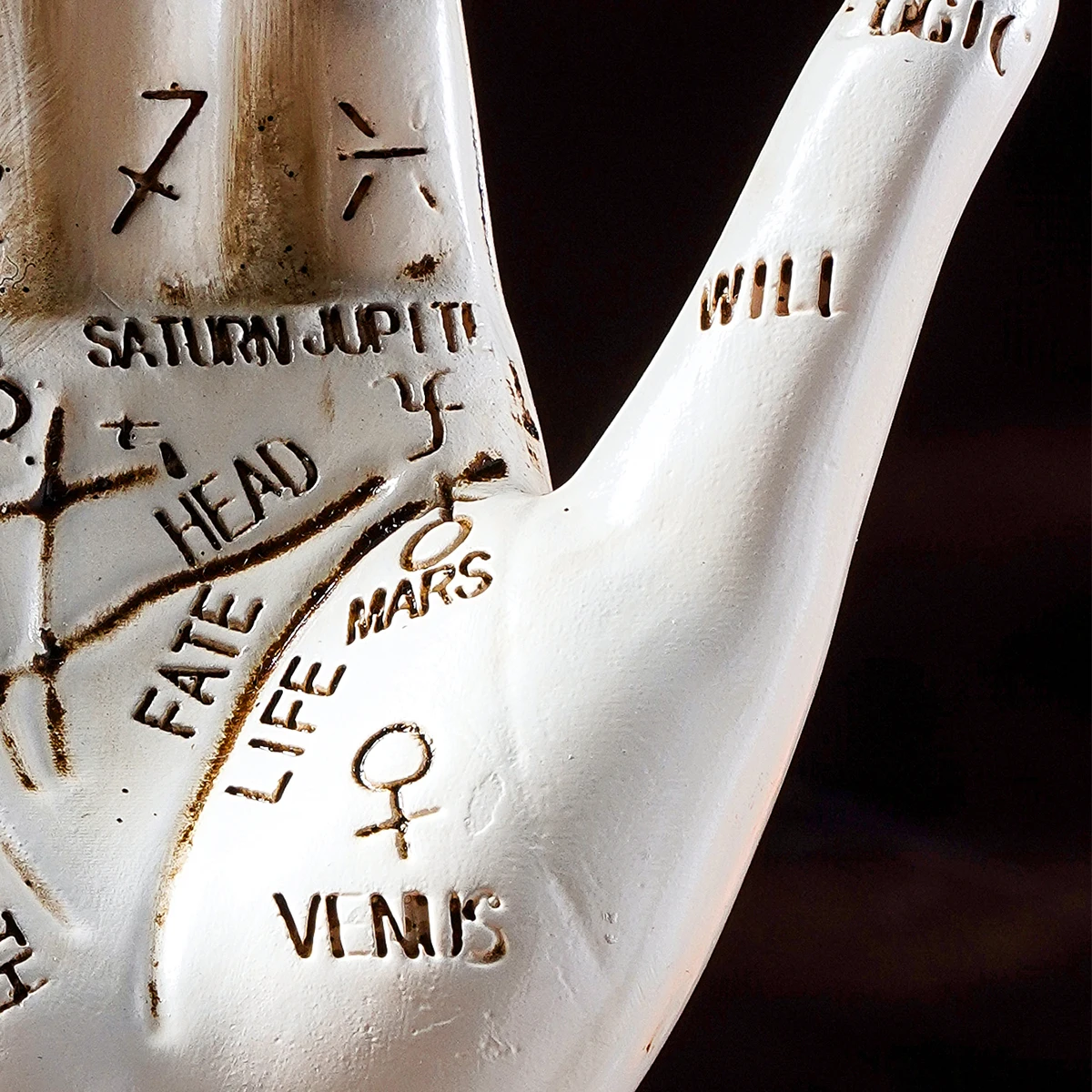 1PC, Halloween decoration, resin material letter palm-shaped decorative item