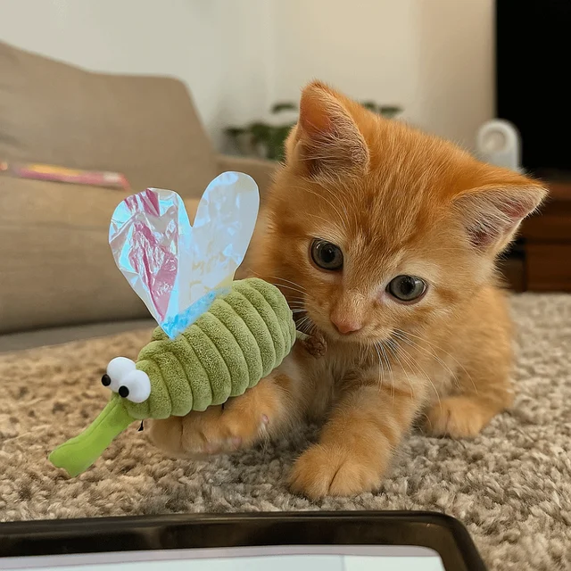 Cat Plush Toy Interactive Catnip Simulated Mosquito Kitten Toy Bite Resistant Teeth Cleaning Pet Catnip Toy Accessories 2