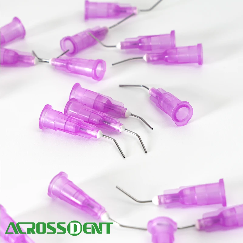 Pre Bent Dispensing Tip Etchant Resin Flow Composite Needle Tip Disposable Applicator Dental Material Delivery 100 Pcs