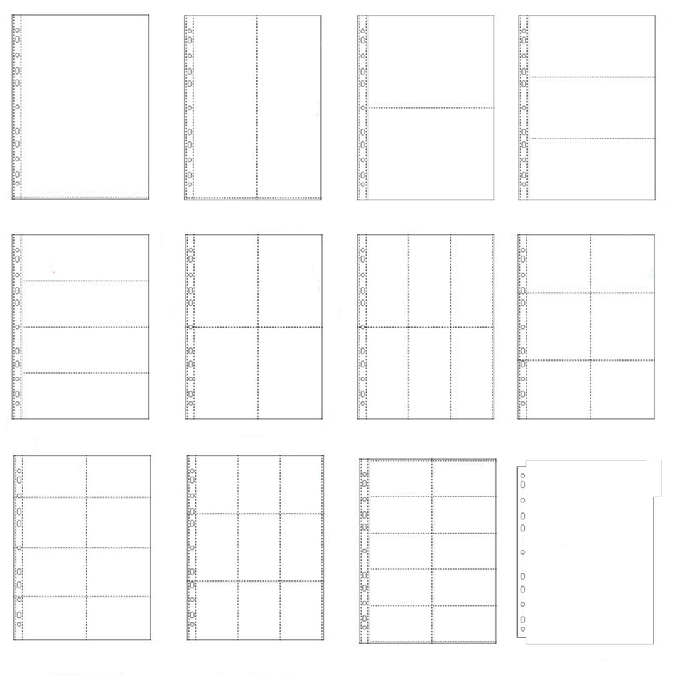 10pcs A4 11 Holes Photocard Binder Photo Album 4pcs index Refills 1/2/3/4/6/8/9/10 Pockets 10Ã15 Card Collector Book Scrapbook