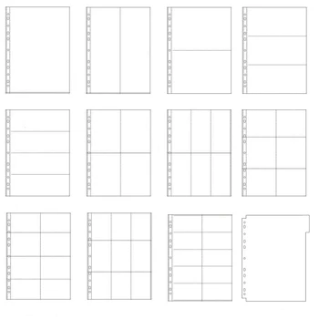 10 pz A4 11 fori raccoglitore di carte fotografiche Album fotografico 4 pezzi ricariche indice 1/2/3/4/6/8/9/10 tasche 10x15 raccoglitore di carte Album 1