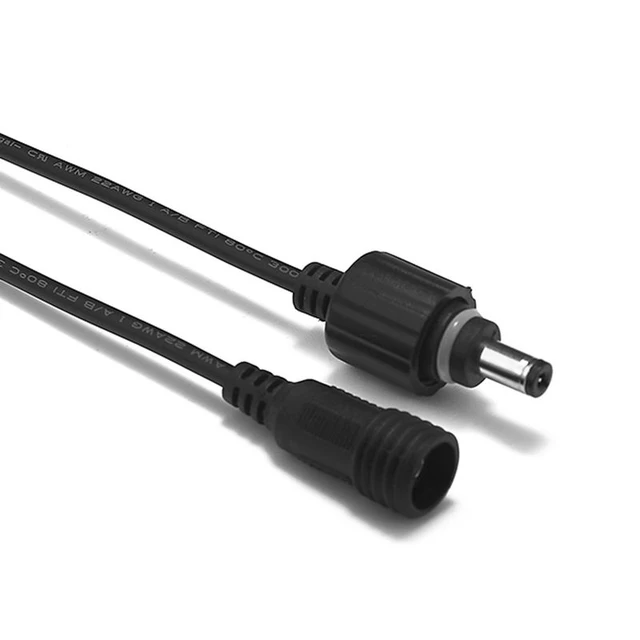 DC Kabel Verlängerung 0,5 m weiß LED Steckverbinder 2,1 / 5,5 mm