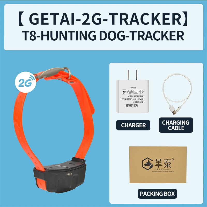 AHGUEP GPS Locator for Dogs Hunting Waterproof Anti-lost Gps Collar for Midium Large Dog No Distance Limit real-time Tracking